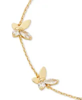 Kate Spade New York Gold-Tone Crystal Social Butterfly Station Bracelet