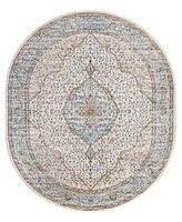 Bayshore Home Melvil MEL01 7'10" x 10' Oval Area Rug