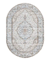 Bayshore Home Melvil MEL01 5'3" x 8' Oval Area Rug