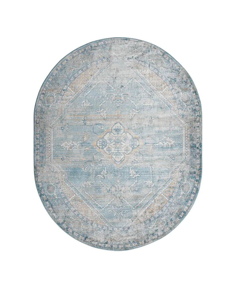 Bayshore Home Aquidneck AQU04 7'10" x 10'2" Oval Area Rug