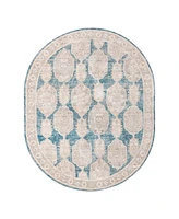 Bayshore Home Dolores DOL03 7'10" x 10'2" Oval Area Rug