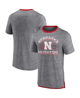 Men's Fanatics Heathered Gray Nebraska Huskers Personal Record T-shirt