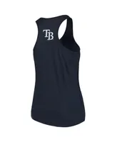 Women's Soft As A Grape Navy Tampa Bay Rays Plus Swing for the Fences Racerback Tank Top