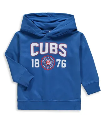 Boys and Girls Toddler Soft as a Grape Royal Chicago Cubs Fleece Pullover Hoodie