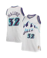 Men's Mitchell & Ness Karl Malone White Utah Jazz Big and Tall Hardwood Classics Jersey