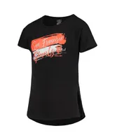 Big Girls Black San Francisco Giants Brush Stroke Dolman T-shirt