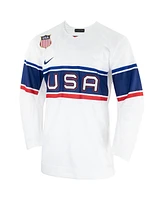 Men's Nike White Team Usa Hockey 2022 Winter Olympics Collection Jersey