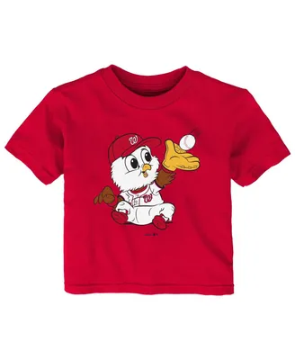 Boys and Girls Infant Red Washington Nationals Baby Mascot T-shirt