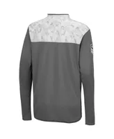 Big Boys Colosseum Charcoal, White Iowa Hawkeyes Oht Military-Inspired Appreciation Badge Ii Quarter-Zip Jacket