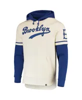 Men's '47 Cream Los Angeles Dodgers Trifecta Shortstop Pullover Hoodie