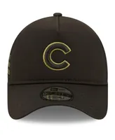 Men's New Era X Alpha Industries Black Chicago Cubs A-Frame 9Forty Trucker Snapback Hat