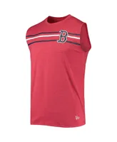 Men's New Era Heathered Red Boston Red Sox Muscle Tank Top