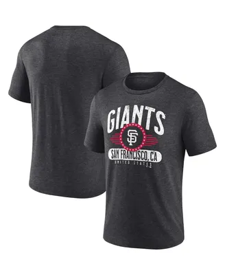 Men's Fanatics Heathered Charcoal San Francisco Giants Badge of Honor Tri-Blend T-shirt