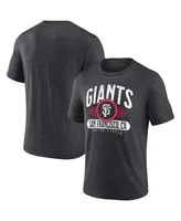 Men's Fanatics Heathered Charcoal San Francisco Giants Badge of Honor Tri-Blend T-shirt