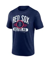 Men's Fanatics Heathered Navy Boston Red Sox Badge of Honor Tri-Blend T-shirt