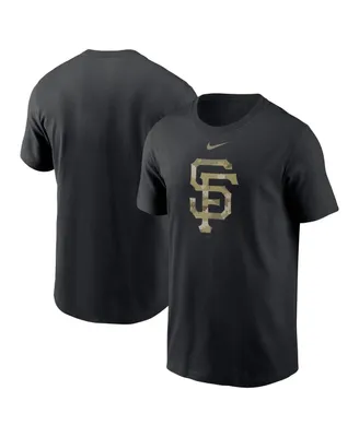 Men's Nike Black San Francisco Giants Camo Logo Team T-shirt
