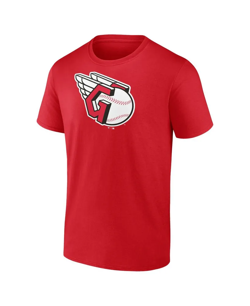 Men's Fanatics Red Cleveland Guardians Official Logo T-shirt