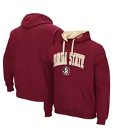 Men's Colosseum Garnet Florida State Seminoles Big and Tall Arch Logo 2.0 Pullover Hoodie