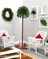 Christmas Palm Artificial Tree with Lights, 84"