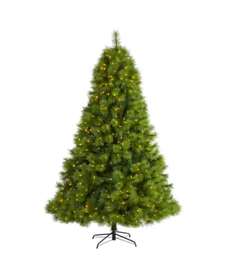 Scotch Pine Artificial Christmas Tree with 600 Clear Led Lights, 96"