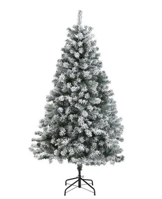 Flocked Rock Springs Spruce Artificial Christmas Tree, 72"