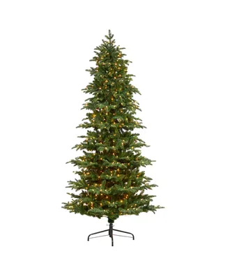 South Carolina Fir Artificial Christmas Tree with Lights and Bendable Branches, 96"