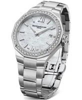 Baume & Mercier Women's Swiss Riviera Diamond (1/5 ct. t.w.) Stainless Steel Steel Bracelet Watch 36mm