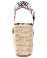 Journee Collection Women's Pearrl Platform Espadrille Wedge Sandals