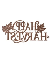 Glitzhome Metal "Happy Harvest" Wall Decor, 23.75"