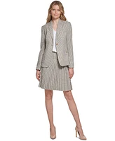 Tommy Hilfiger Women's Plaid One-Button Blazer