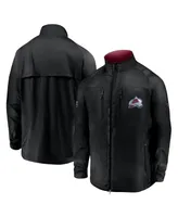 Men's Fanatics Black Colorado Avalanche Authentic Pro Locker Room Rink Raglan Full-Zip Jacket