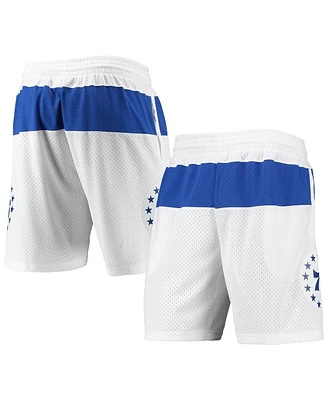 Men's Mitchell & Ness White Philadelphia 76ers 2003-04 Hardwood Classics Swingman Shorts