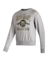 Men's adidas Heathered Gray Vegas Golden Knights Vintage-Like Pullover Sweatshirt