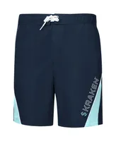 Men's G-iii Sports by Carl Banks Deep Sea Blue Seattle Kraken Sunrise Volley Swim Shorts