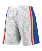 Men's Mitchell & Ness White Philadelphia 76ers Hardwood Classics Lunar New Year Swingman Shorts