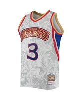 Men's Mitchell & Ness Allen Iverson White Philadelphia 76ers Hardwood Classics 1996-97 Lunar New Year Swingman Jersey
