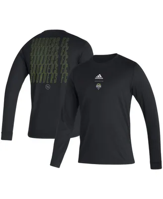 Men's adidas Black Seattle Sounders Fc Club Long Sleeve T-shirt