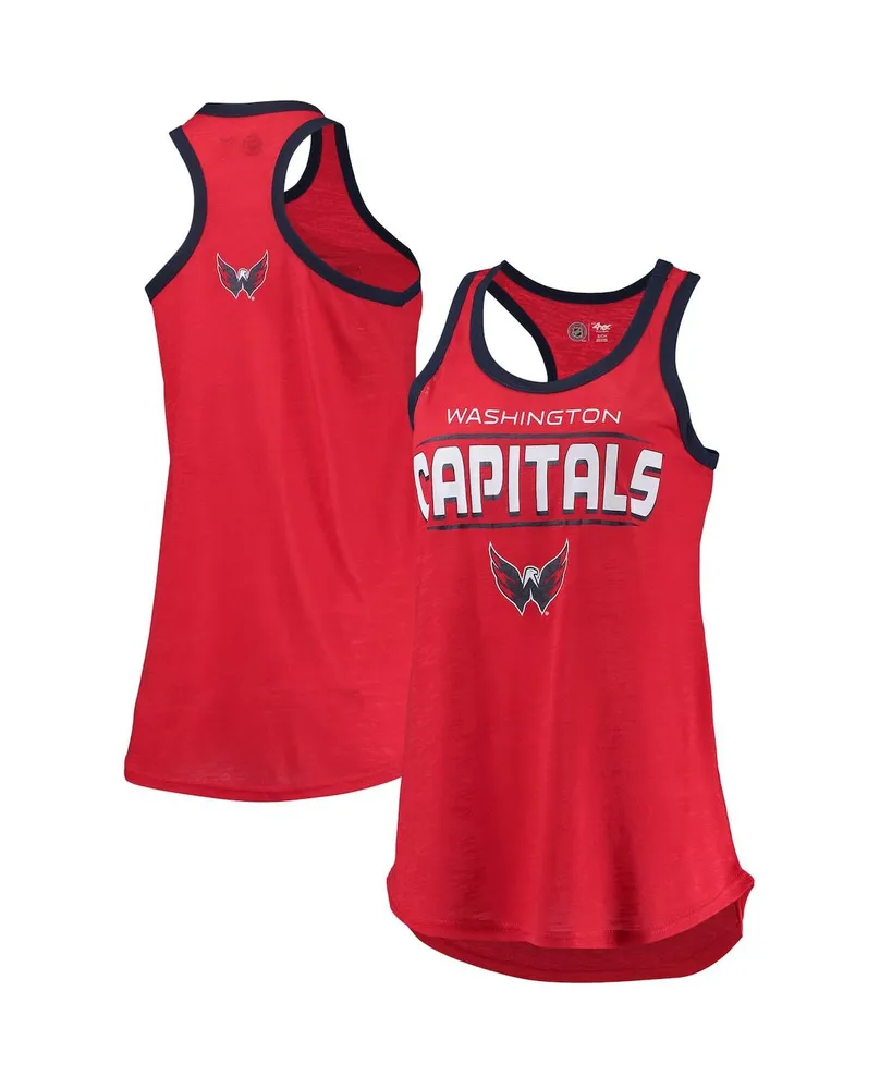 Women's G-iii Sports by Carl Banks Red Washington Capitals Showdown Slub Racerback Tank Top