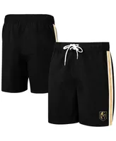 Men's G-iii Sports by Carl Banks Black Vegas Golden Knights Sand Beach Swim Shorts