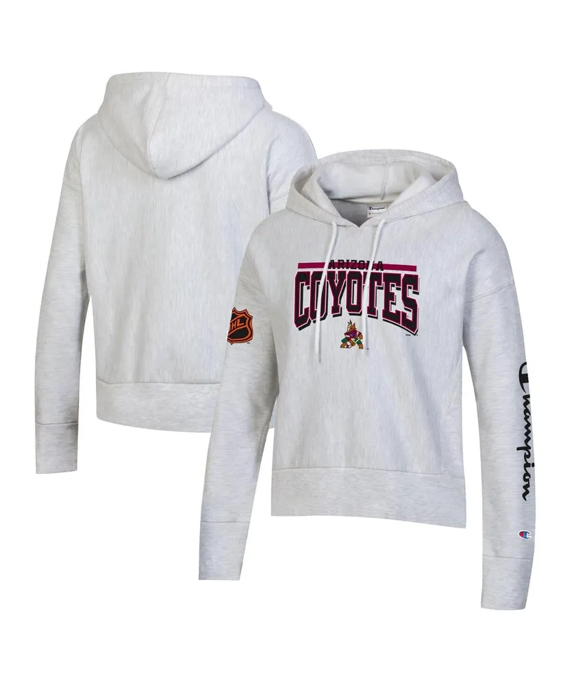 Women's Champion Heathered Gray Arizona Coyotes Reverse Weave Pullover Hoodie