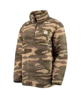 Women's G-iii Sports by Carl Banks Camo New York Rangers Sherpa Quarter-Zip Jacket