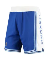 Men's Mitchell & Ness Blue and White Los Angeles Lakers 2009/2010 Hardwood Classics Authentic Shorts