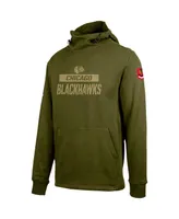 Men's LevelWear Green Chicago Blackhawks Delta Shift Pullover Hoodie