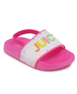 Juicy Couture Toddler Girls Lil Los Rios Slides - Multi Silver