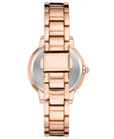 Anne Klein Women's Rose Gold-Tone Mixed Metal Link Bracelet Watch, 36mm