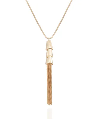 Vince Camuto Gold-Tone Long Tassel Chain Necklace - Gold
