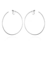 Vince Camuto Silver-Tone Large Open Hoop Earrings - Silver