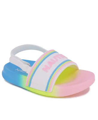 Nautica Toddler and Little Girls Luz Slide Sandals