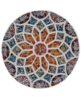 Closeout! Lr Home Destiny DTY81493 6'7" x 6'7" Round Area Rug