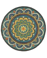 Lr Home Radiance RDC54026 6' x 6' Round Area Rug